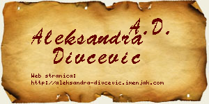 Aleksandra Divčević vizit kartica